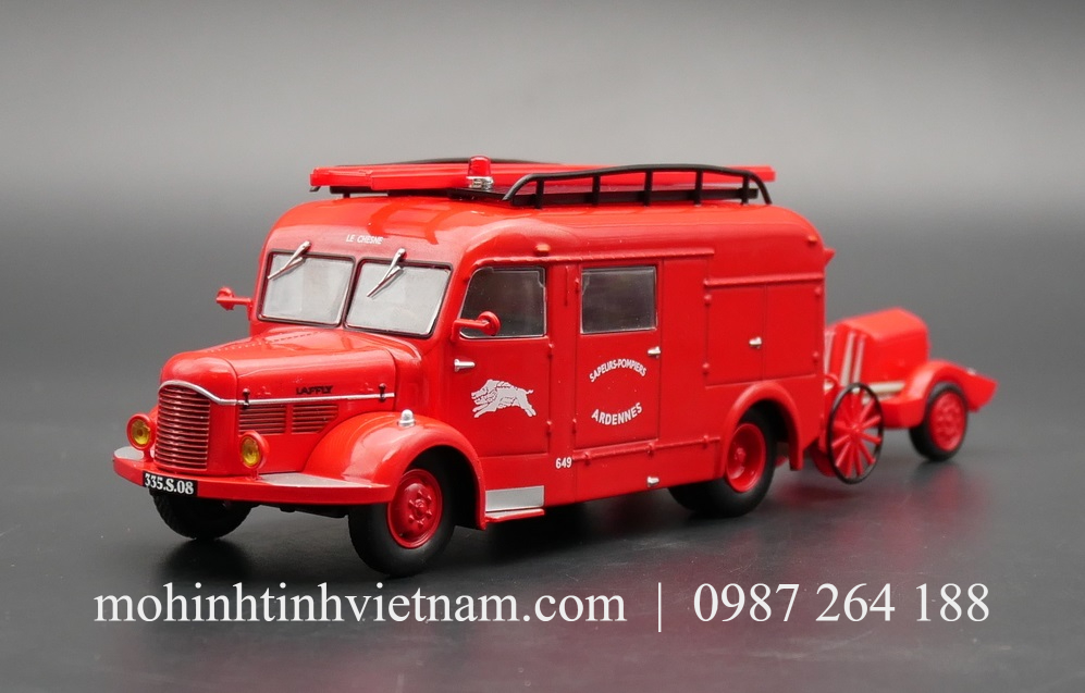 MÔ HÌNH XE CỨU HỎA LAFFLY FIN 1948 (ĐỎ) 1:43 IXO