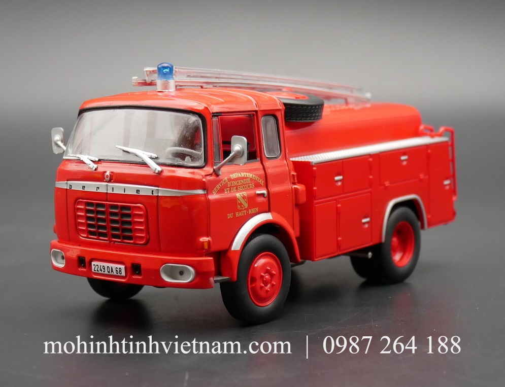 MÔ HÌNH XE CỨU HỎA BERLIET GAK (ĐỎ) 1:43 IXO