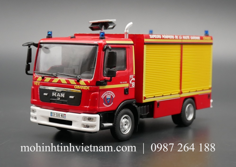 MÔ HÌNH XE CỨU HỎA MAN TGL (ĐỎ) 1:43 IXO