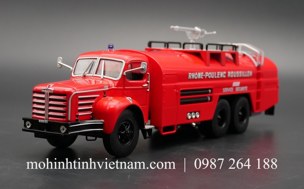 MÔ HÌNH XE CỨU HỎA BERLIET GBO VMR 130 SIDES (ĐỎ) 1:43 IXO