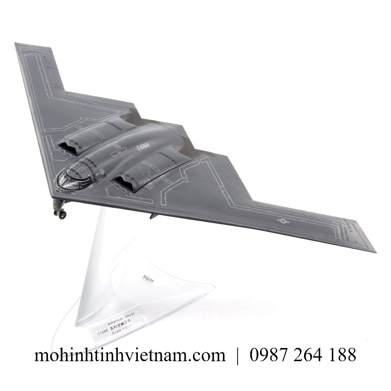 MÔ HÌNH MÁY BAY NÉM BOM B-2A GHOST (ĐEN) 1:200 WLTK