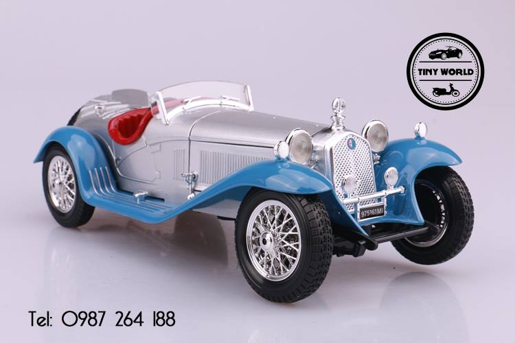 MÔ HÌNH Ô TÔ ALFA ROMEO 8C 2300 SPIDER TOURING (XANH) 1:18 BBURAGO