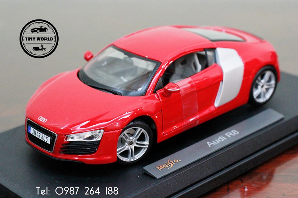 MÔ HÌNH Ô TÔ AUDI R8 (ĐỎ) 1:18 MAISTO