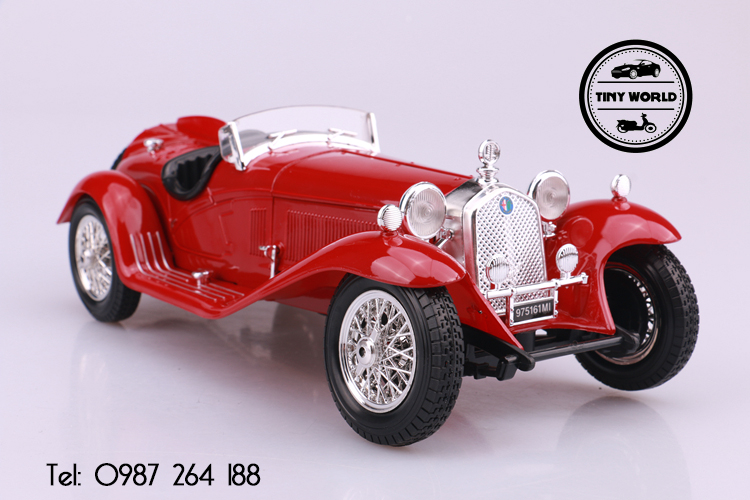 MÔ HÌNH Ô TÔ ALFA ROMEO 8C 2300 SPIDER TOURING (ĐỎ) 1:18 BBURAGO
