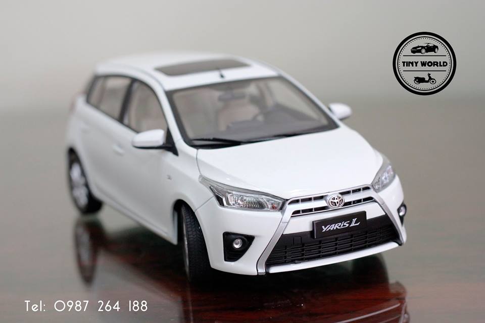 MÔ HÌNH Ô TÔ TOYOTA YARIS L (TRẮNG) 1:18 PAUDI
