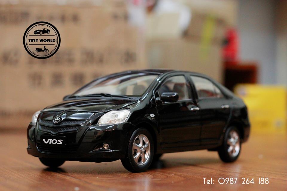 MÔ HÌNH Ô TÔ TOYOTA VIOS 2009 (ĐEN) 1:18 PAUDI