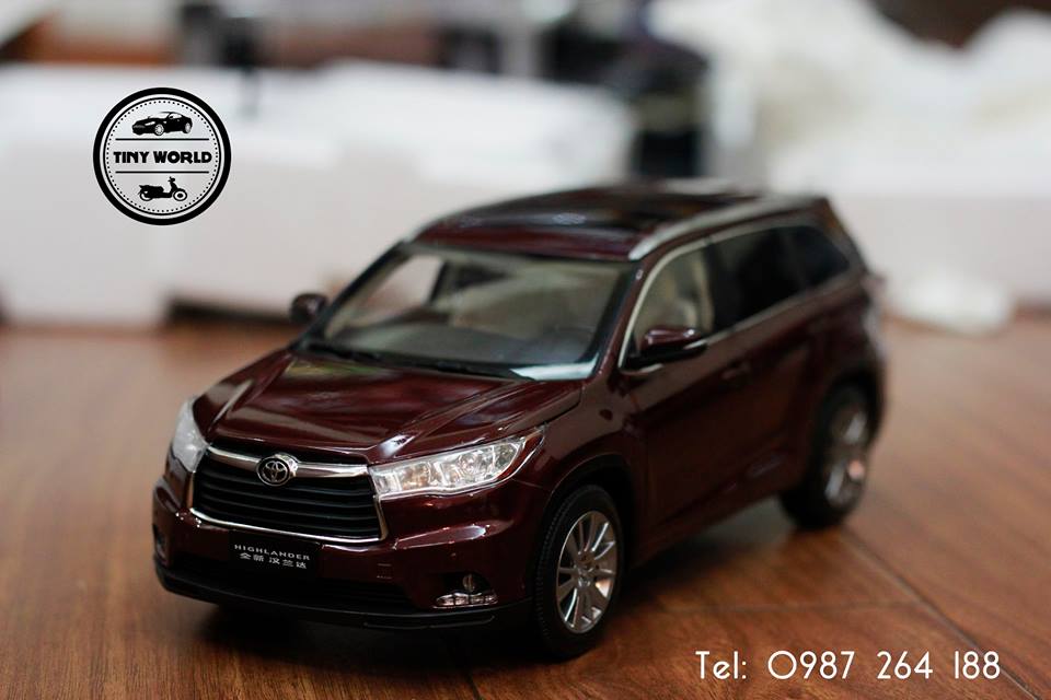 MÔ HÌNH Ô TÔ TOYOTA HIGHLANDER 2015 (ĐỎ) 1:18 PAUDI
