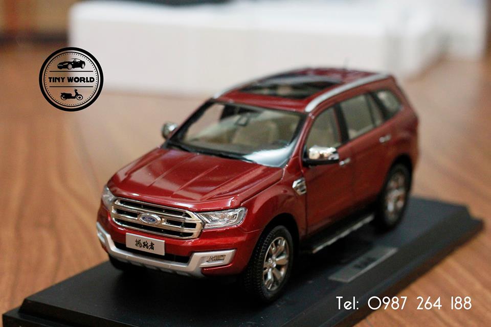 MÔ HÌNH Ô TÔ FORD EVEREST 2016 (ĐỎ) 1:18 PAUDI