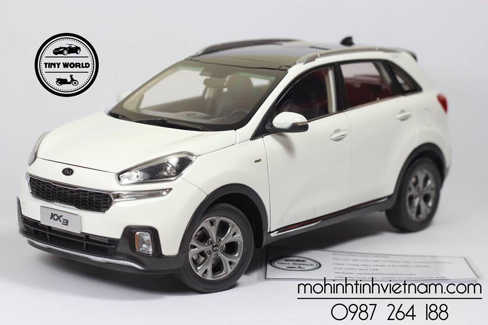 MÔ HÌNH Ô TÔ KIA KX3 (TRẮNG) 1:18 DEALER