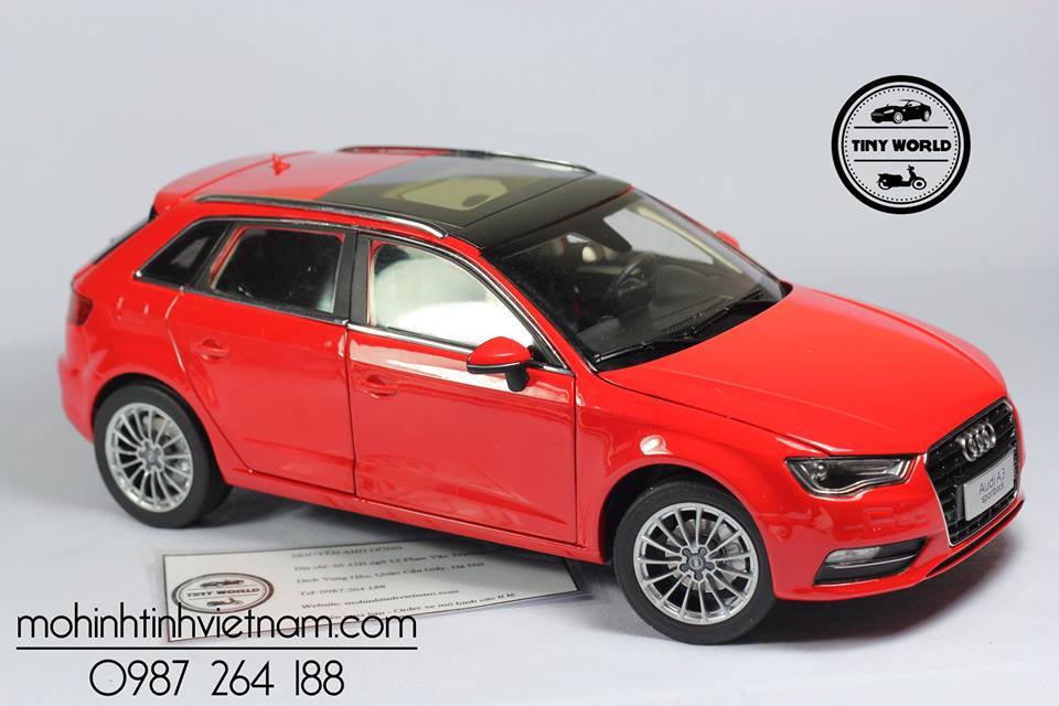 MÔ HÌNH Ô TÔ AUDI A3 SPORTBACK (ĐỎ) 1:18 PAUDI
