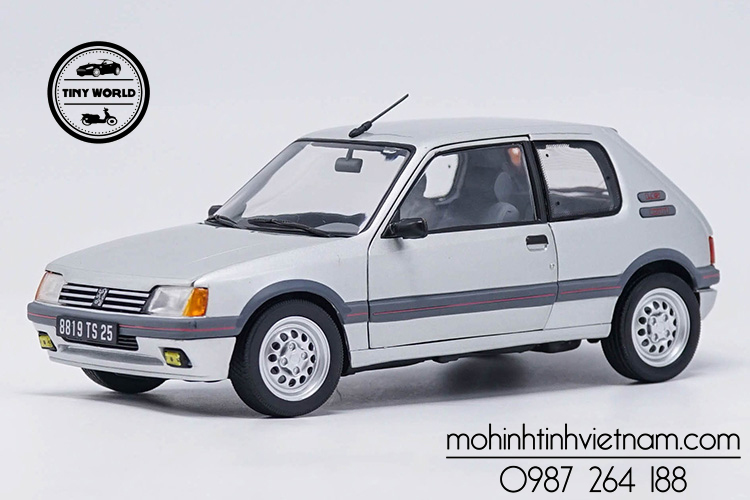 MÔ HÌNH Ô TÔ PEUGEOT 205 GTI (BẠC) 1:18 NOREV