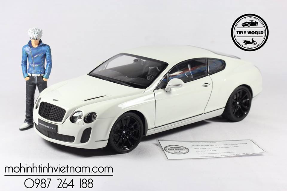 MÔ HÌNH Ô TÔ BENTLEY CONTINENTAL SUPERSPORTS (TRẮNG) 1:18 WELLY