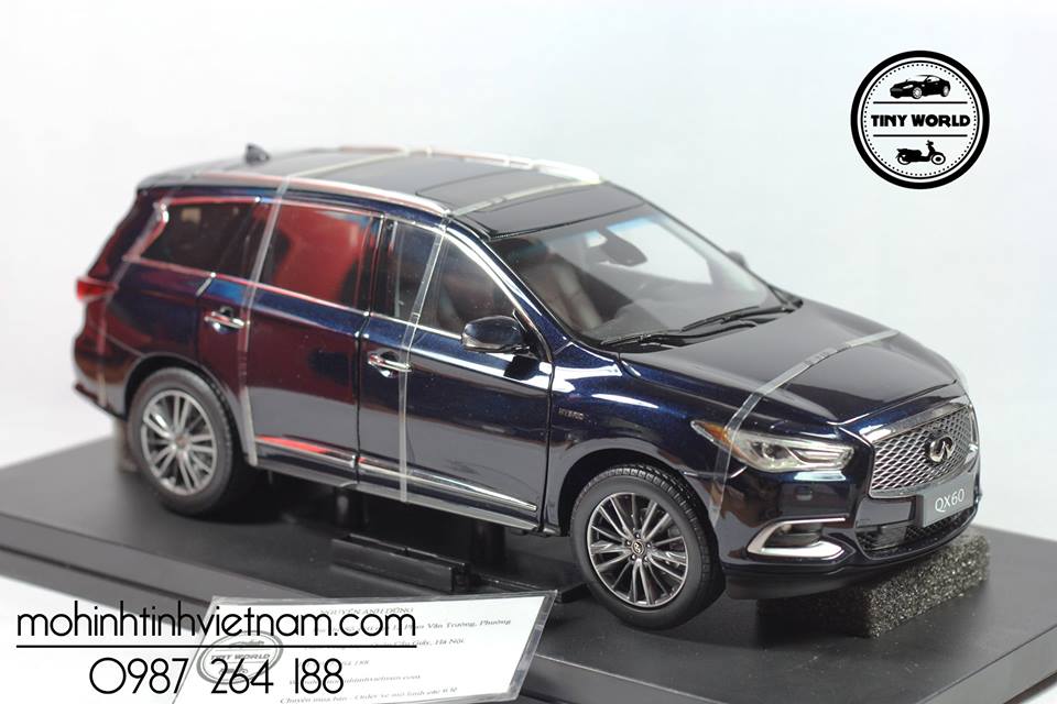 MÔ HÌNH Ô TÔ INFINITI QX60 2017 (ĐEN) 1:18 DEALER