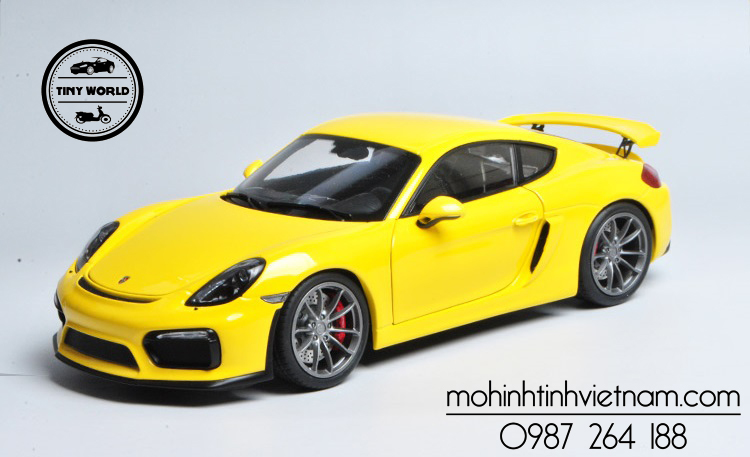 MÔ HÌNH Ô TÔ PORSCHE CAYMAN GT4 (VÀNG) 1:18 SCHUCO