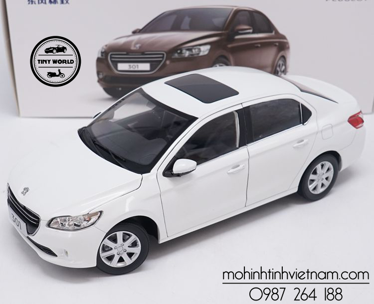 MÔ HÌNH Ô TÔ PEUGEOT 301 (TRẮNG) 1:18 DEALER