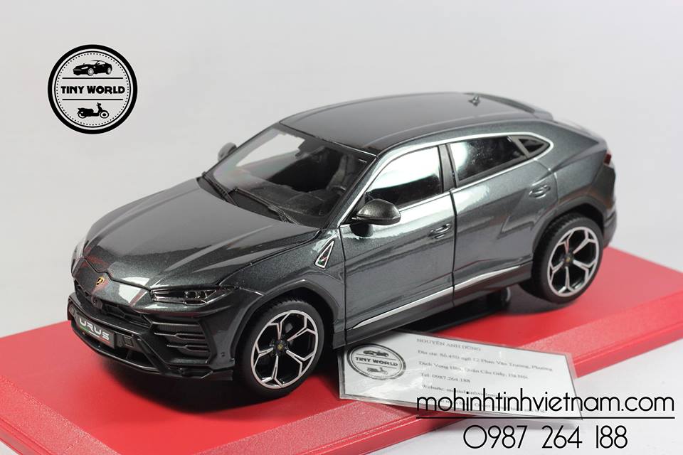 MÔ HÌNH Ô TÔ LAMBORGHINI URUS (XÁM) 1:18 BBURAGO