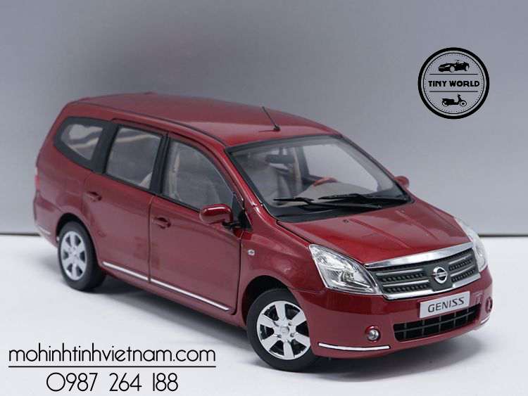 MÔ HÌNH Ô TÔ NISSAN GENISS MPV (ĐỎ) 1:18 DEALER