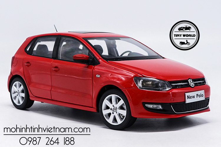 MÔ HÌNH Ô TÔ VOLKSWAGEN NEW POLO 2013 (ĐỎ) 1:18 DEALER