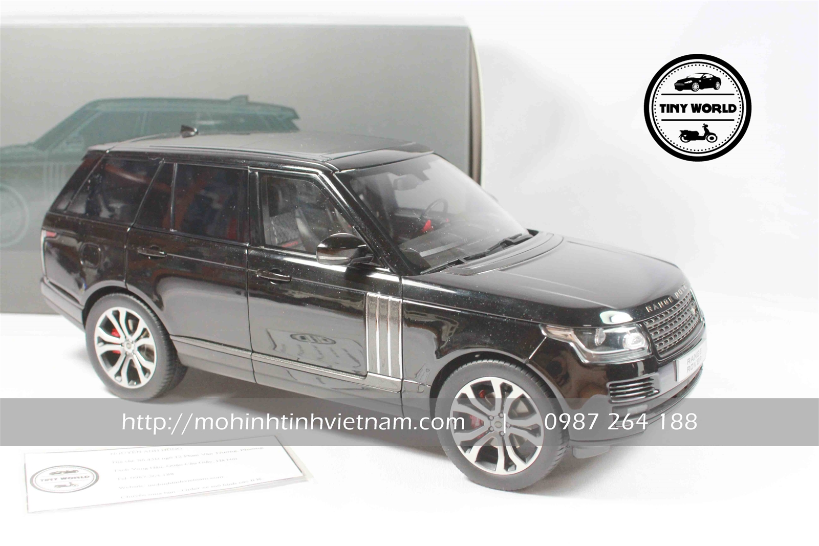 MÔ HÌNH Ô TÔ LAND ROVER RANGE ROVER (ĐEN) 1:18 LCD