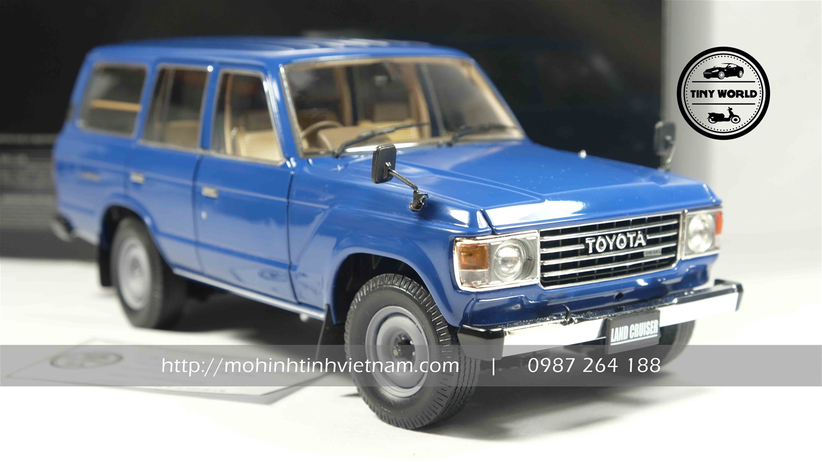 MÔ HÌNH Ô TÔ TOYOTA LAND CRUISER 60 (XANH) 1:18 KYOSHO