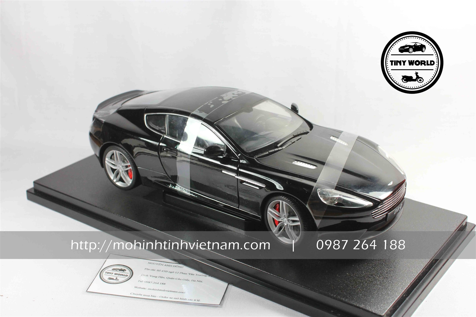 MÔ HÌNH Ô TÔ ASTON MARTIN DB9 COUPE (ĐEN) 1:18 WELLY