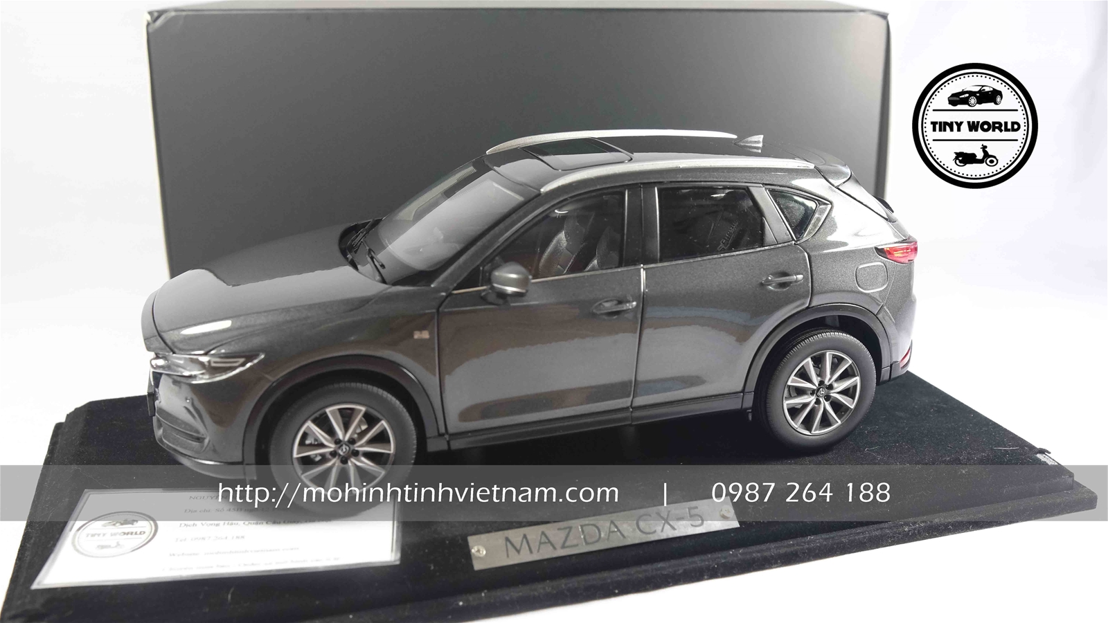 MÔ HÌNH Ô TÔ MAZDA CX-5 2018 (XÁM) 1:18 PAUDI
