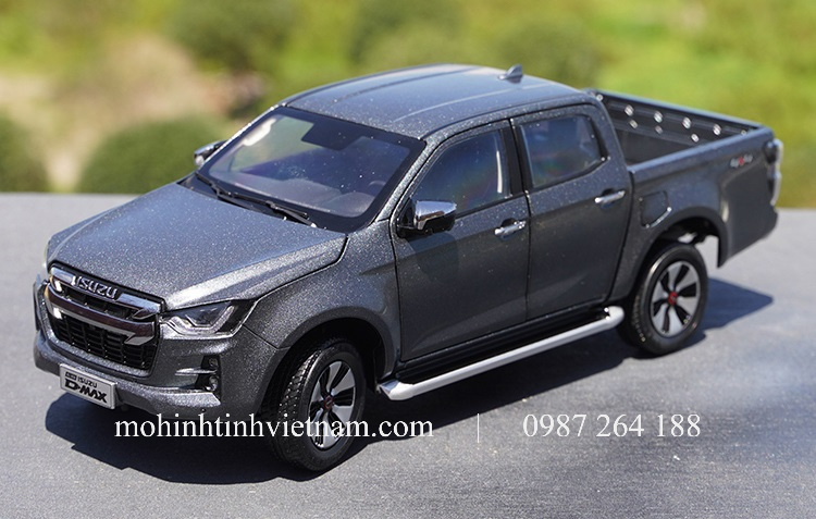 MÔ HÌNH Ô TÔ ISUZU D-MAX 2021 (GHI) 1:18 DEALER