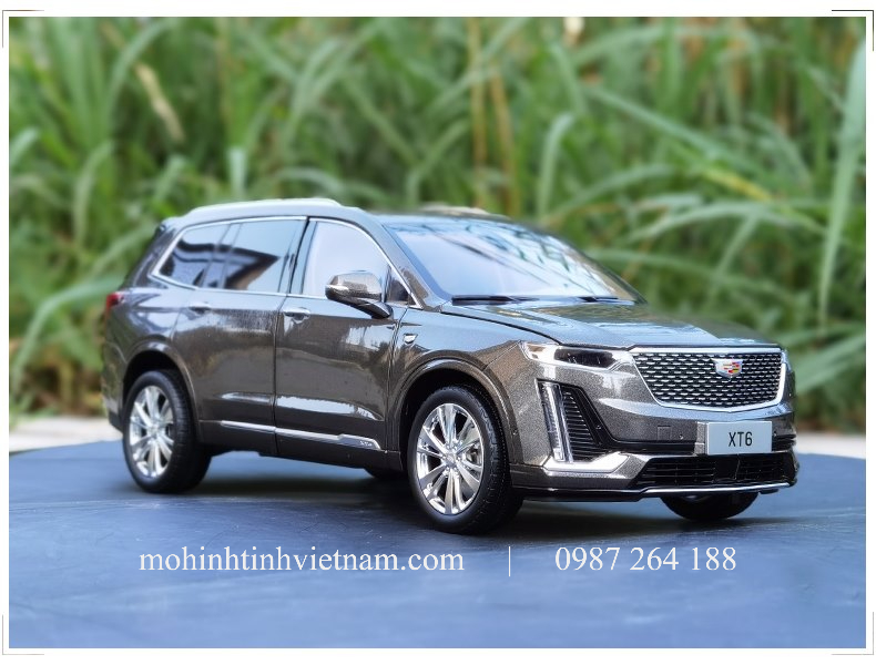 MÔ HÌNH Ô TÔ CADILLAC XT6 2019 (NÂU) 1:18 DEALER