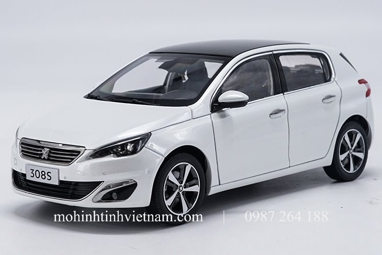 MÔ HÌNH Ô TÔ PEUGEOT 308S 2015 (TRẮNG) 1:18 DEALER
