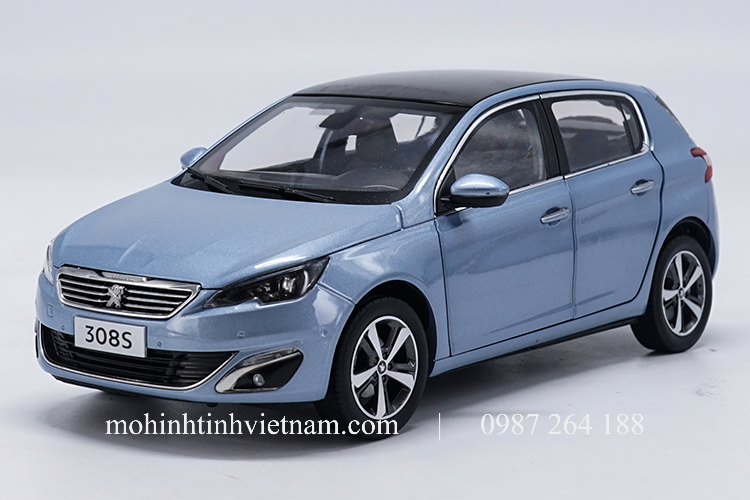 MÔ HÌNH Ô TÔ PEUGEOT 308S 2015 (XANH) 1:18 DEALER