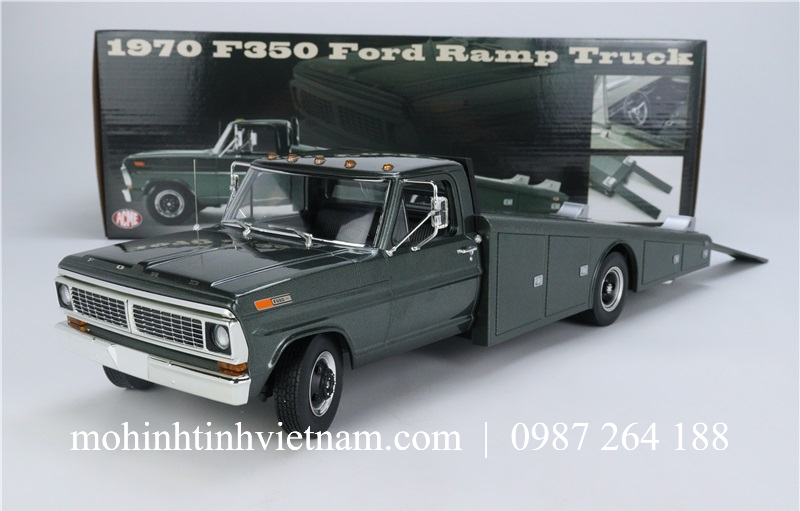 MÔ HÌNH Ô TÔ FORD F-350 RAM TRUCK 1970 (XANH) 1:18 ACME