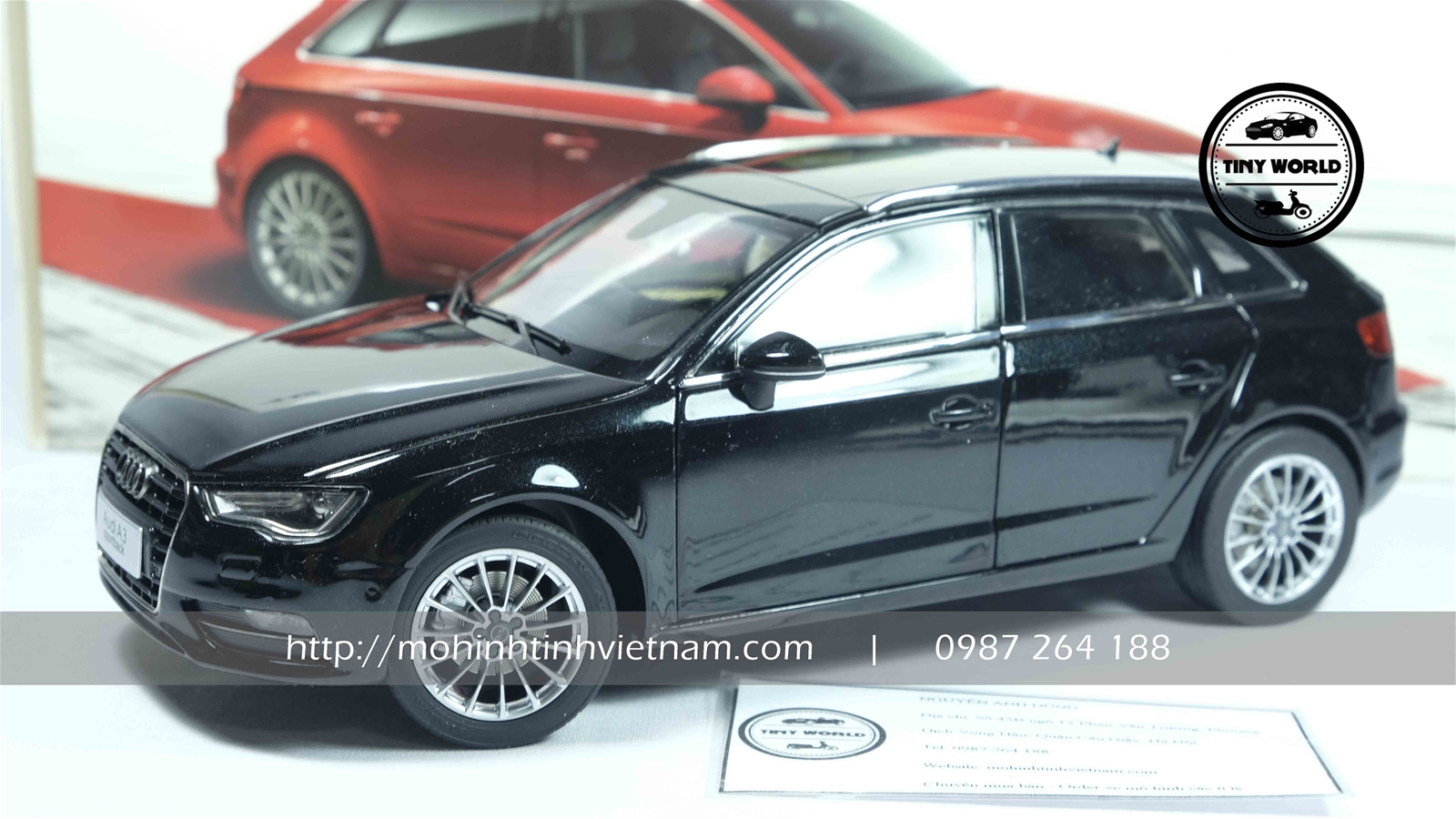 MÔ HÌNH Ô TÔ AUDI A3 HATCHBACK (ĐEN) 1:18 PAUDI