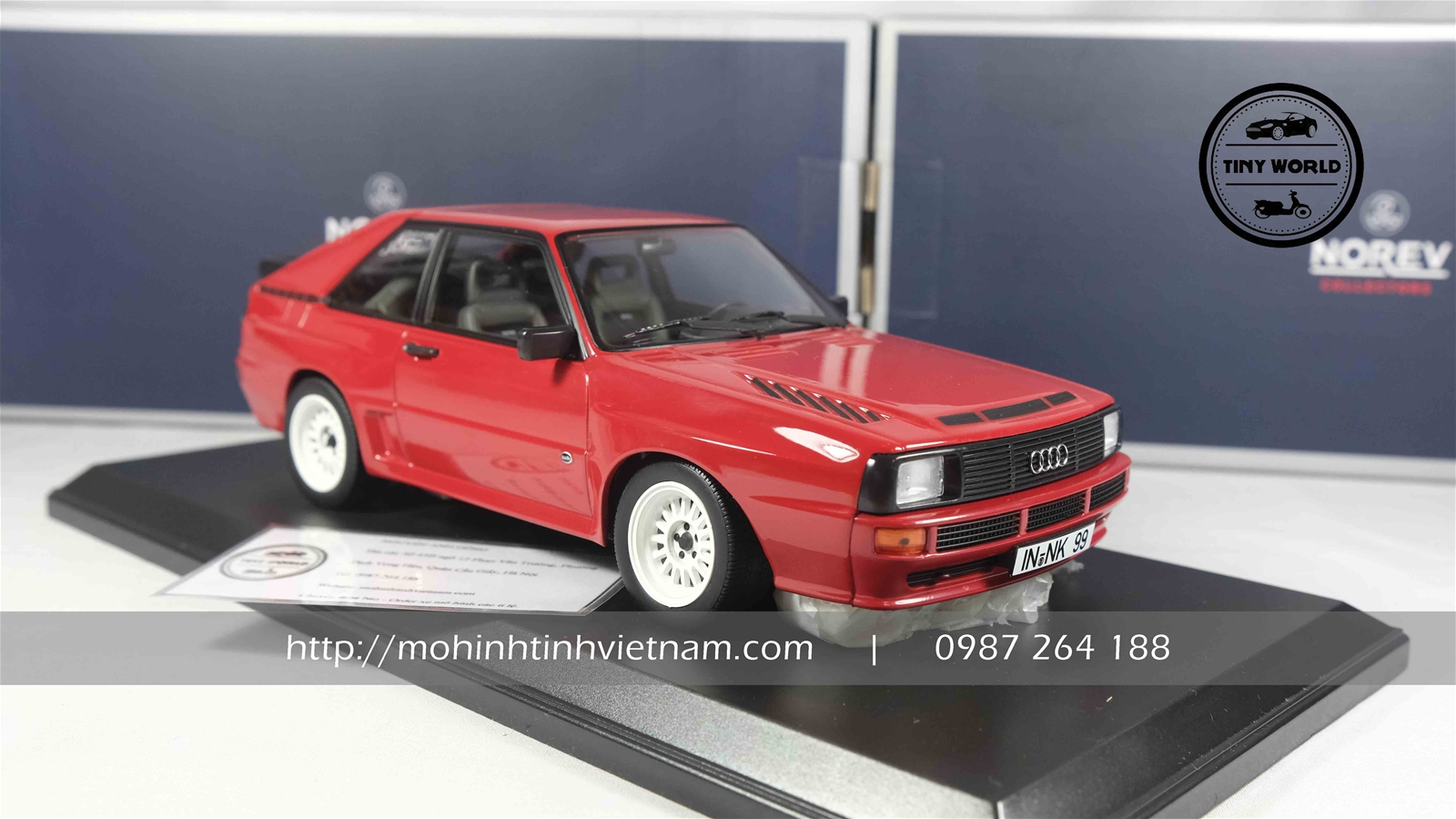 MÔ HÌNH Ô TÔ AUDI SPORT QUATTRO 1985 (ĐỎ) 1:18 NOREV