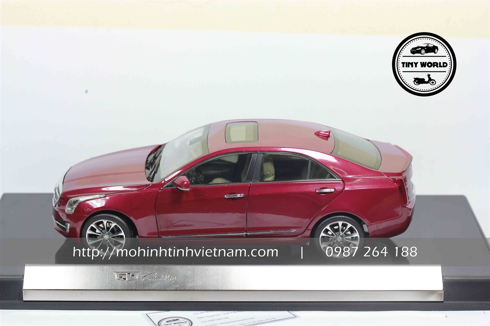 MÔ HÌNH Ô TÔ CADILLAC ATS ATSL (ĐỎ) 1:18 DEALER