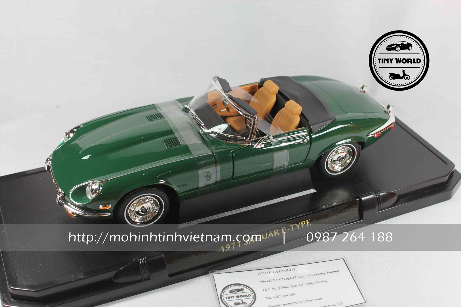 MÔ HÌNH Ô TÔ JAGUAR E-TYPE 1971 (XANH) 1:18 ROAD EAGLE
