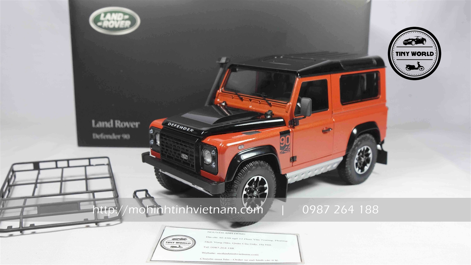MÔ HÌNH Ô TÔ LAND ROVER DEFENDER 90 1984 (CAM) 1:18 KYOSHO