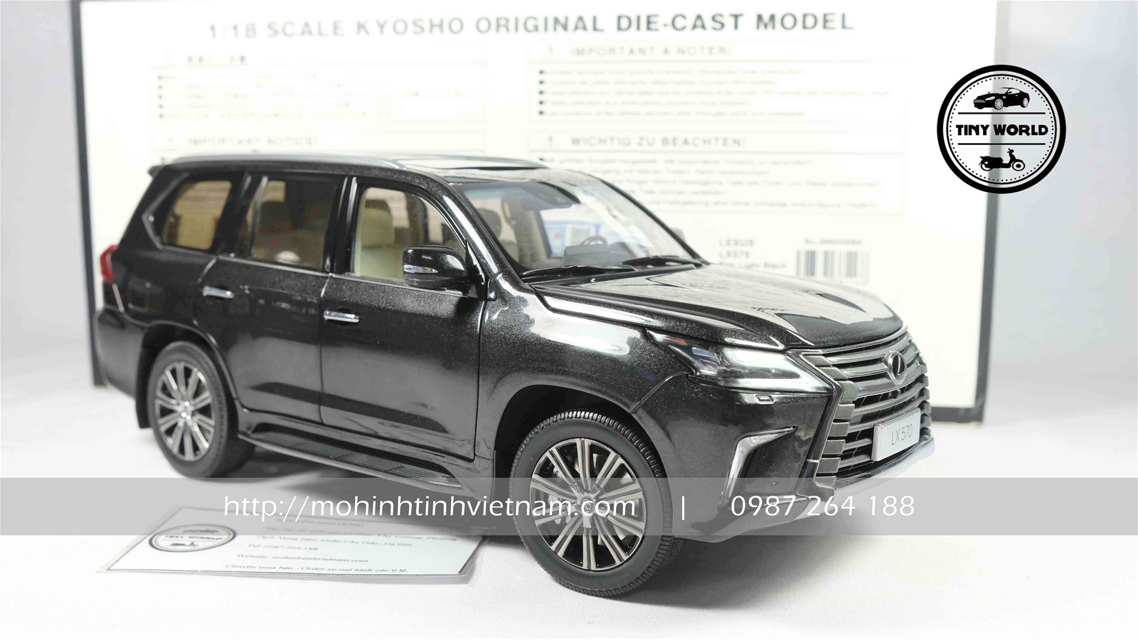 MÔ HÌNH Ô TÔ LEXUS LX570 (ĐEN) 1:18 KYOSHO