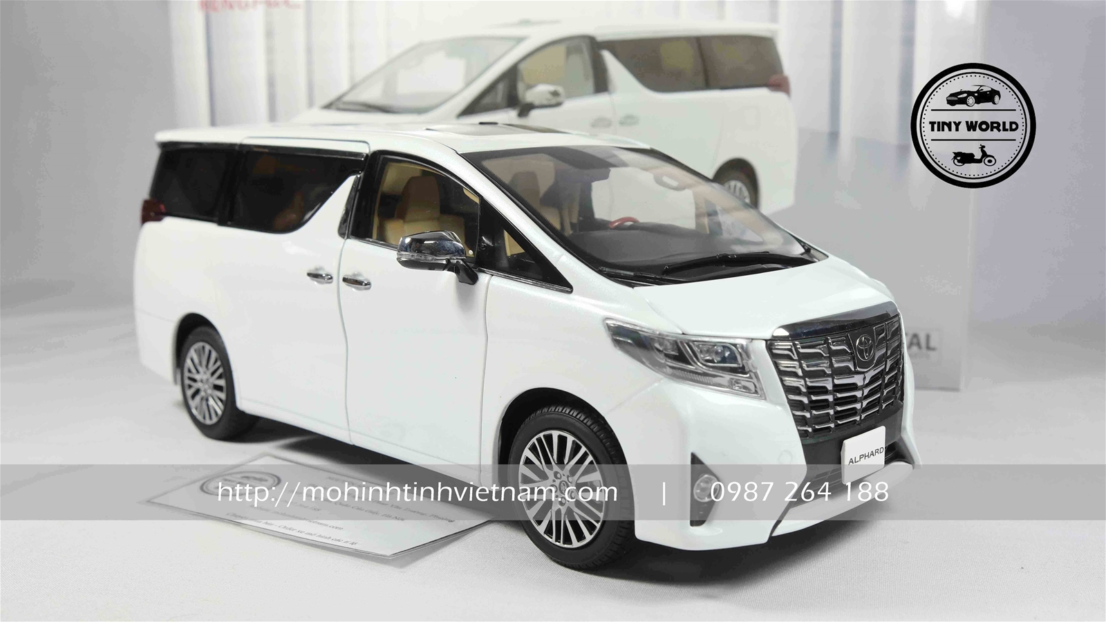 MÔ HÌNH Ô TÔ TOYOTA ALPHARD (TRẮNG) 1:18 KENGFAI