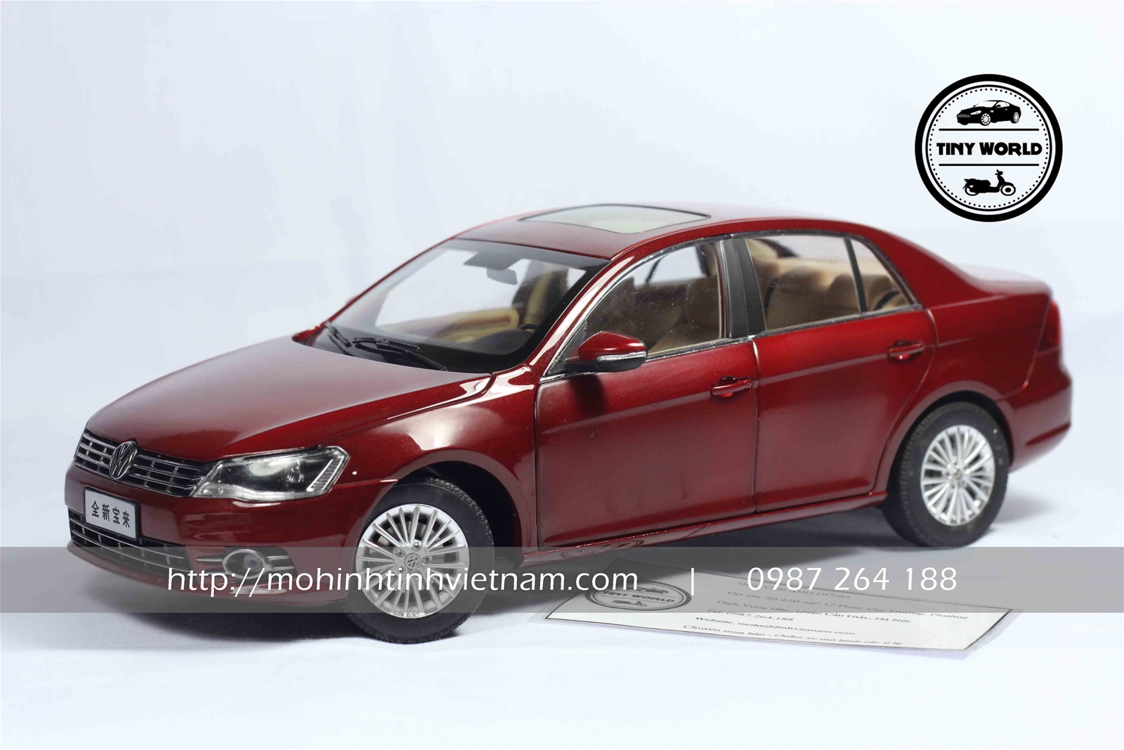 MÔ HÌNH Ô TÔ VOLKSWAGEN NEW BORA 2009 (ĐỎ) 1:18 DEALER