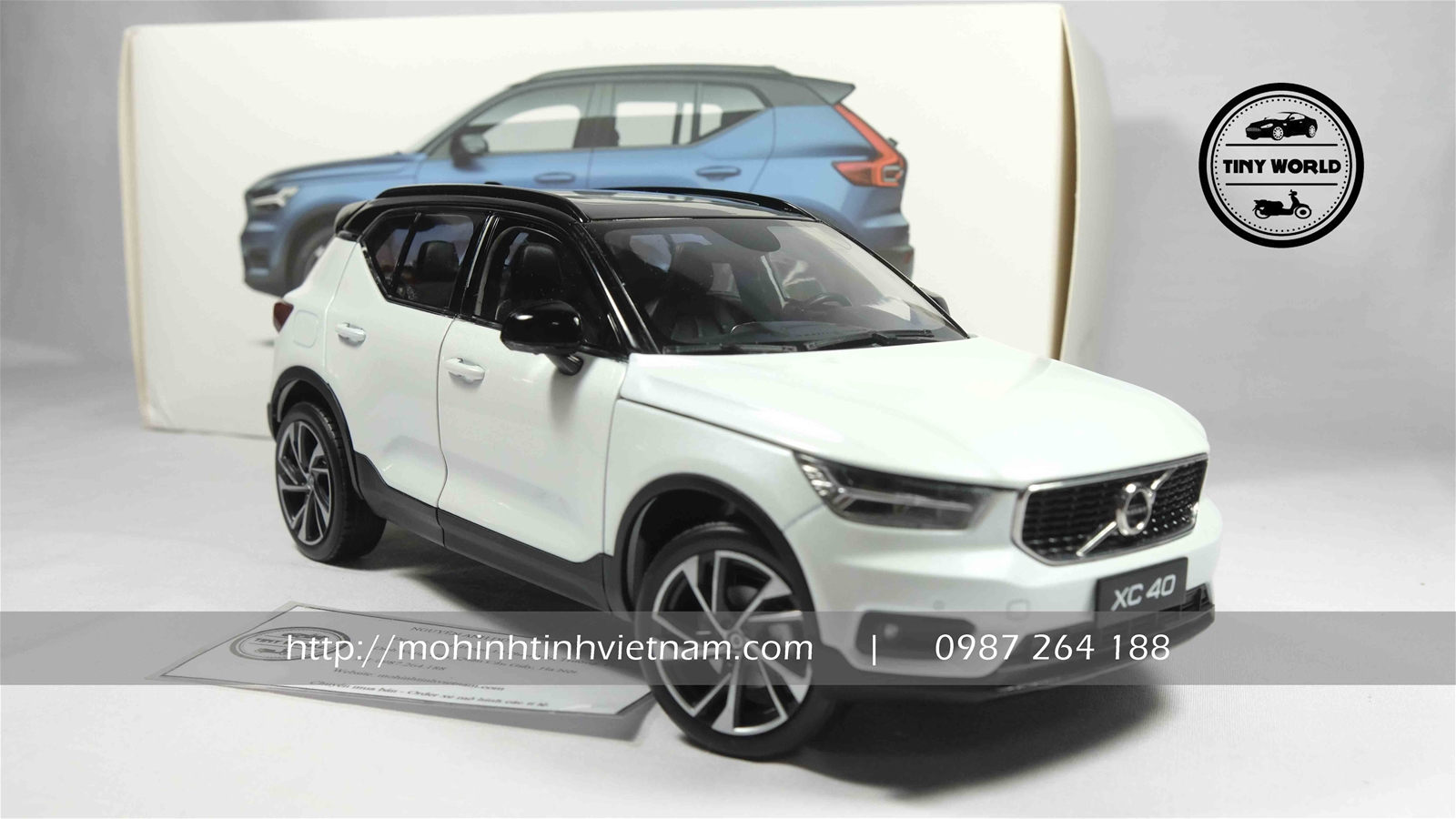 MÔ HÌNH Ô TÔ VOLVO XC40 (TRẮNG) 1:18 DEALER
