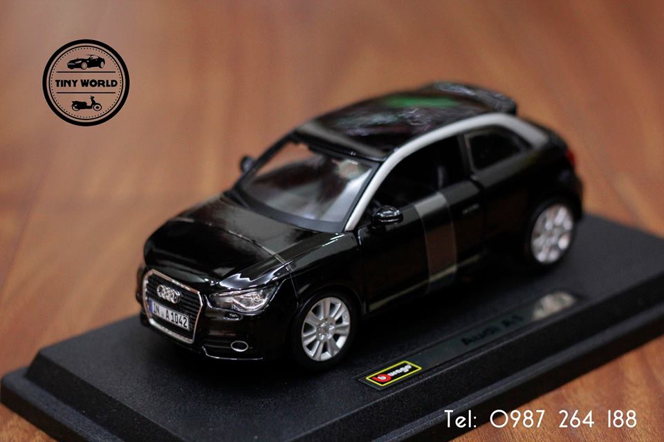 MÔ HÌNH Ô TÔ AUDI A1 (ĐEN) 1:24 BBURAGO
