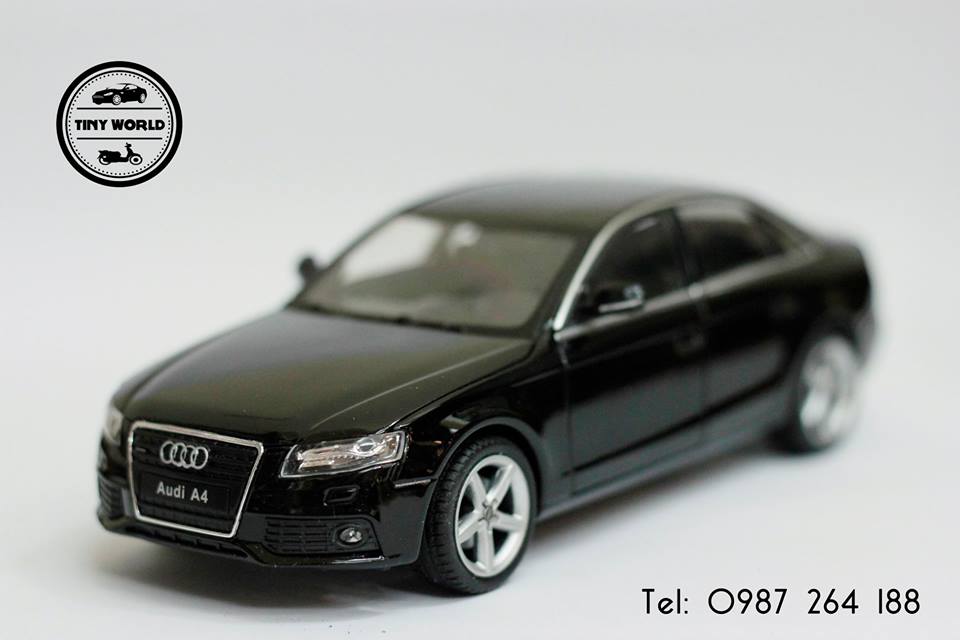 MÔ HÌNH Ô TÔ AUDI A4 (ĐEN) 1:24 WELLY