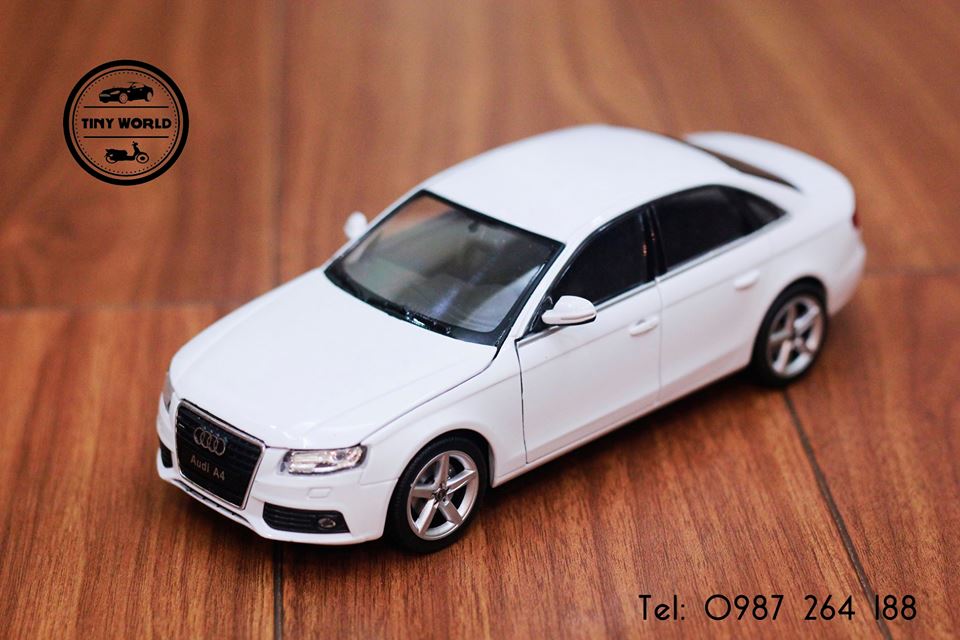 MÔ HÌNH Ô TÔ AUDI A4 (TRẮNG) 1:24 WELLY