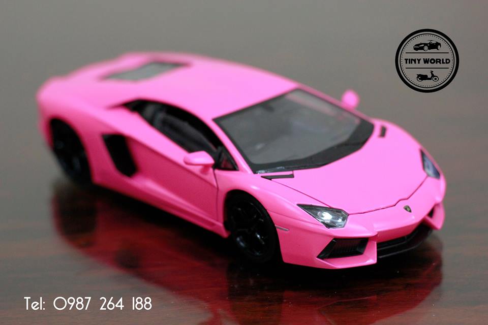 MÔ HÌNH Ô TÔ LAMBORGHINI AVENTADOR LP700-4 (HỒNG) 1:24 WELLY FX