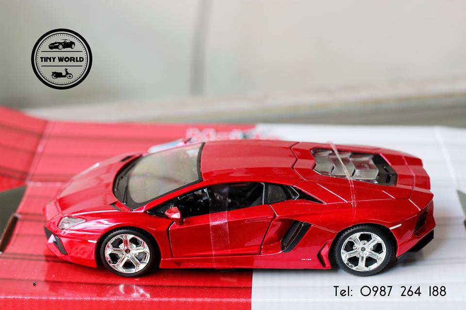 MÔ HÌNH Ô TÔ LAMBORGHINI AVENTADOR LP700-4 (ĐỎ CROM) 1:24 MAISTO