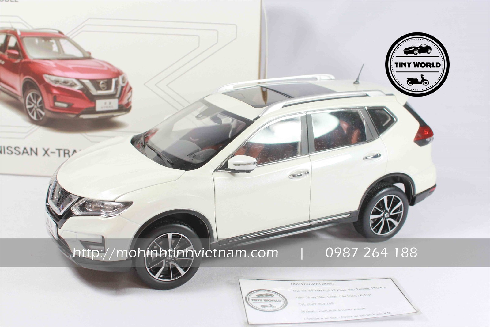 MÔ HÌNH Ô TÔ NISSAN X-TRAIL 2018 (TRẮNG) 1:18 PAUDI