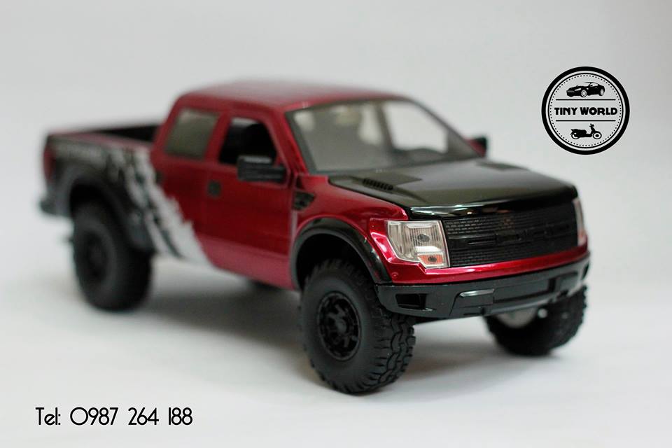MÔ HÌNH Ô TÔ FORD F-150 RAPTOR PICKUP (ĐỎ) 1:24 JADA