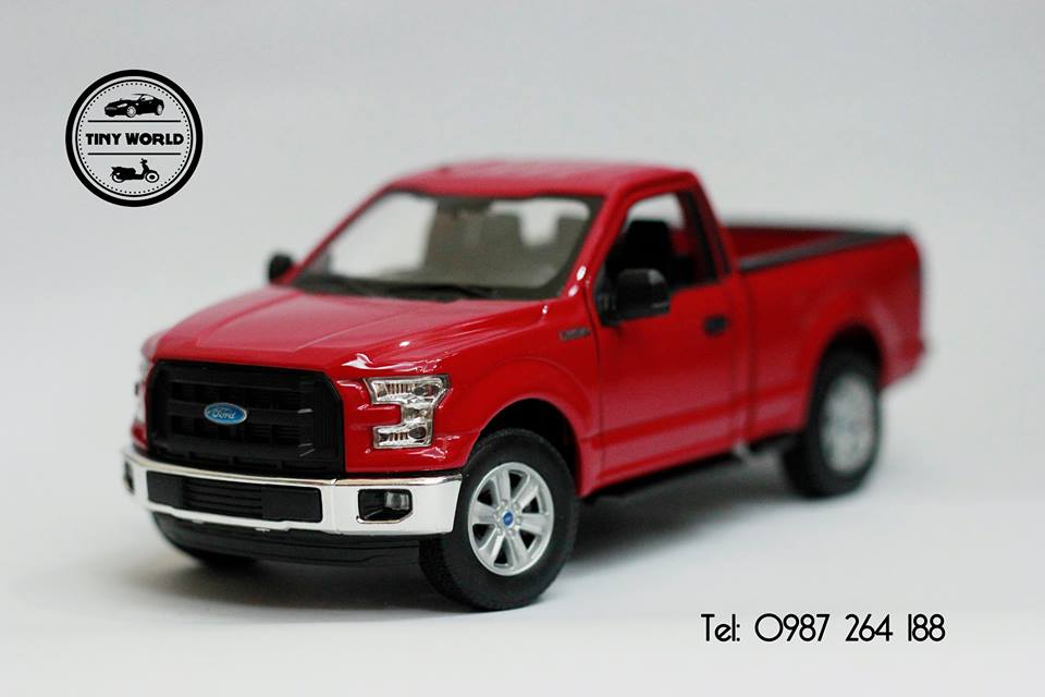 MÔ HÌNH Ô TÔ FORD F-150 2015 REGULAR CAB (ĐỎ) 1:24 WELLY