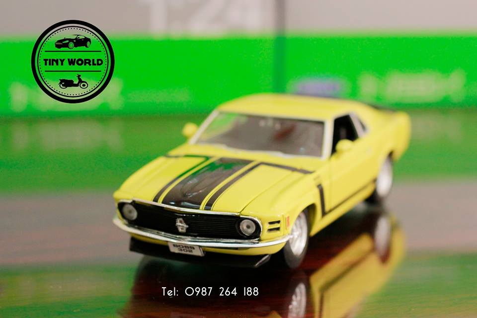 MÔ HÌNH Ô TÔ FORD MUSTANG BOSS 302 1970 (VÀNG) 1:24 WELLY