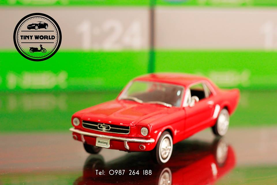 MÔ HÌNH Ô TÔ FORD MUSTANG COUPER 1964 (ĐỎ) 1:24 WELLY